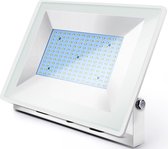 LED Bouwlamp 150 Watt - LED Schijnwerper - Helder/Koud Wit 6400K - Waterdicht IP65 - Mat Wit - Aluminium