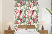 Behang - Fotobehang Bloemen - Vintage - Rozen - Breedte 225 cm x hoogte 350 cm