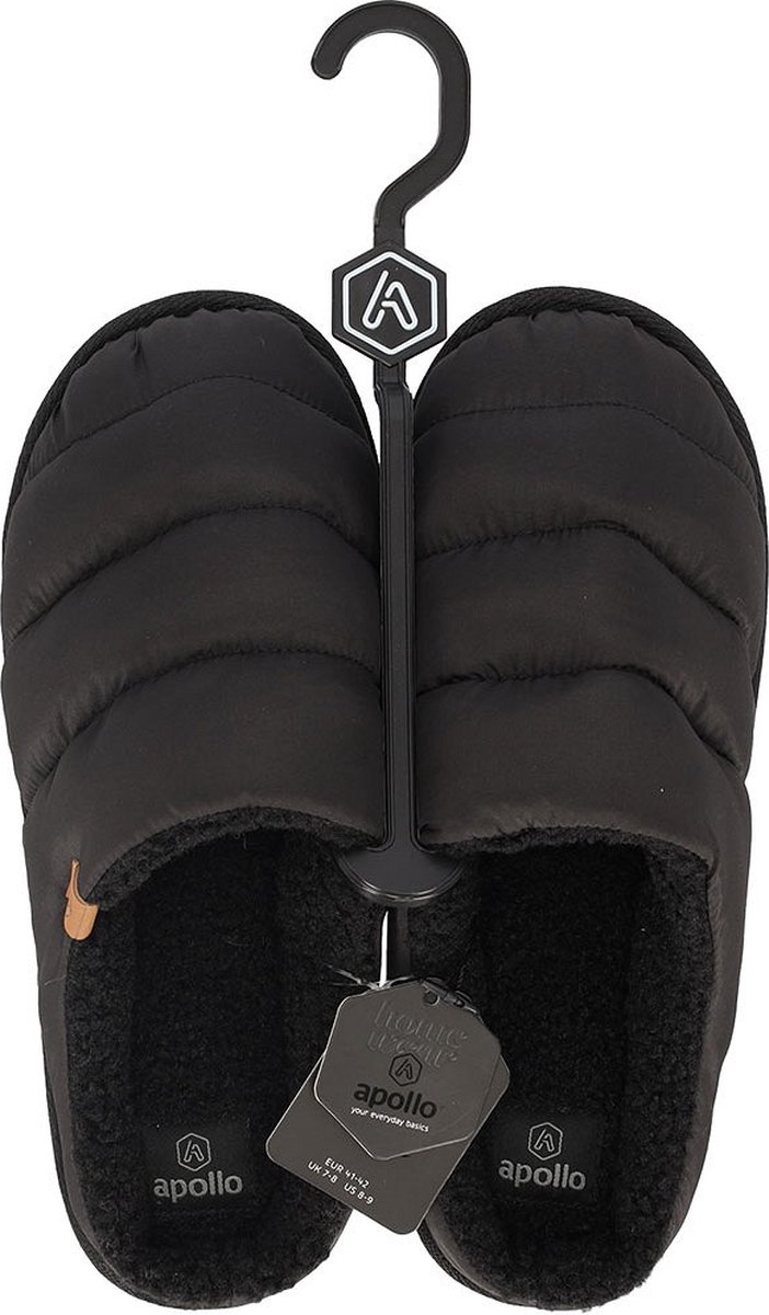 Apollo | Pantoffel Heren | Omvouwbaar Hielstuk | Grijs | 42 | Instap pantoffels | Pantoffel