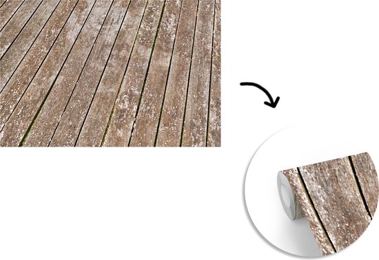 Lattes de bois comme fond d' fotobehang