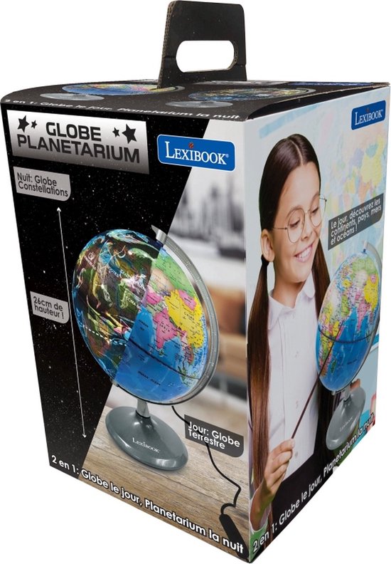 Verlichte Wereldbol, 2-in-1 Globe Earth en Constellations Ingebouwde LED Voor Verlicht Nachtzicht, 8-inch Educatieve Wereldbol Voor Cadeau- thuiskantoordecoratie
