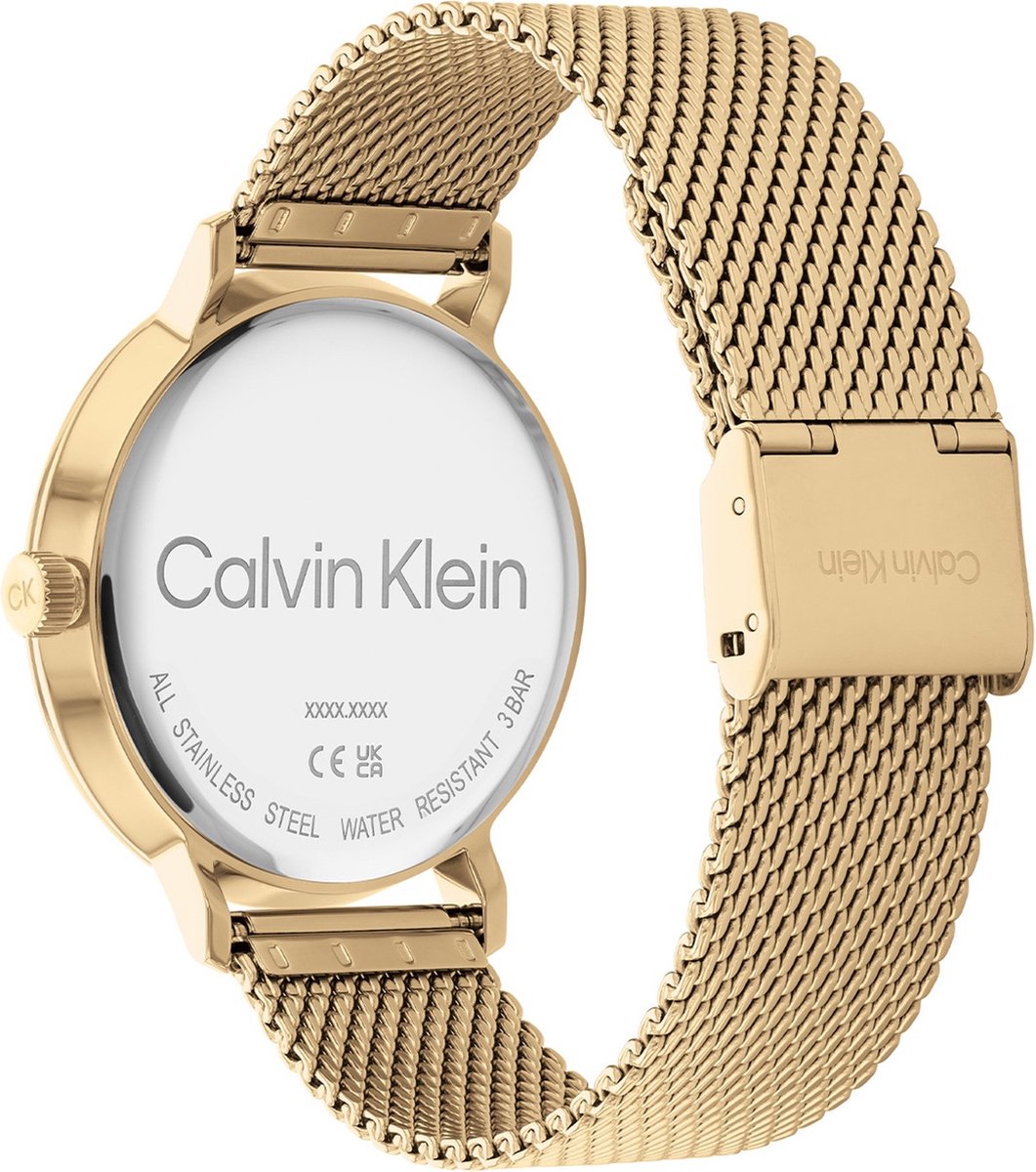 Calvin Klein CK25200049 Heren Horloge - Mineraalglas - Roestvrijstaal - Goudkleurig - 42 mm breed - 4.2 cm lang - Quartz - Druksluiting