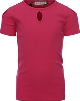 Looxs Revolution Rib T-shirt Tops & T-shirts Meisjes - Shirt - Roze - Maat 116
