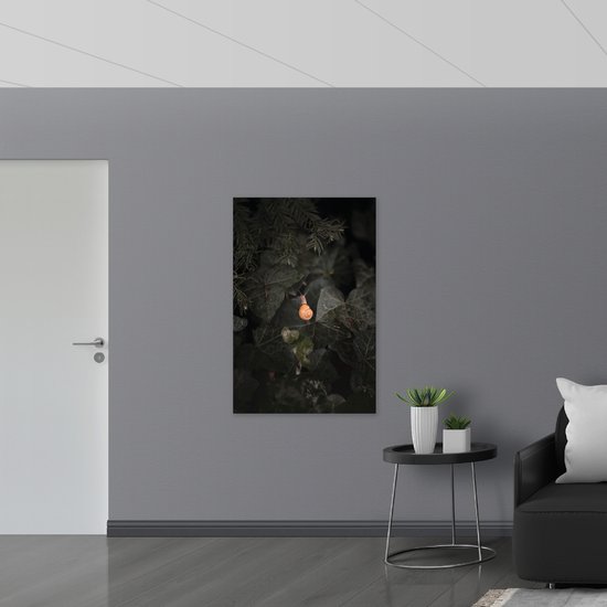 PVC Schuimplaat - Kleine Slak Tussen de Bladeren - 80x120 cm Foto op PVC Schuimplaat (Met Ophangsysteem)