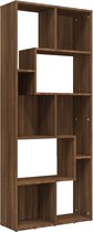 vidaXL - Boekenkast - 67x24x161 - cm - bewerkt - hout - bruin - eikenkleur