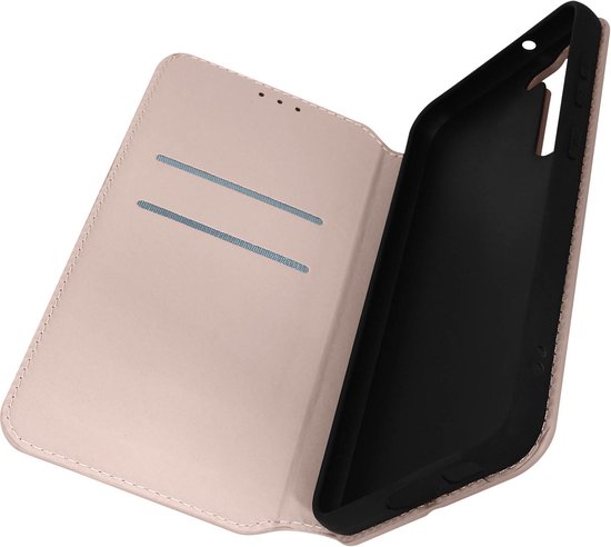 Coque Convient pour Samsung Galaxy S23 Flip Card Holder Video Support Blauw