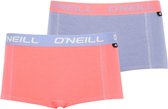 O'Neill dames boxershorts 2-pack - peach grey - S