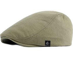 Flat Caps - olijfgroen - Coppola cap - Heren Pet - Baret Heren - Heren Kleding - Cadeau Man - One Size - Flat cap - kerstcadeau