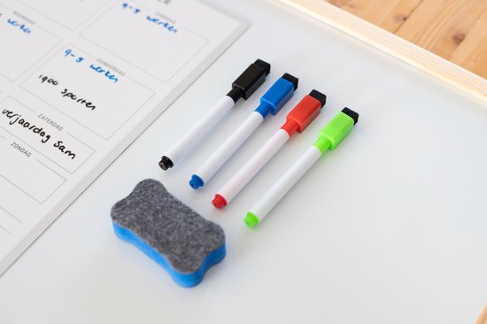 Planbooks - Magnetische Weekplanner - Whiteboard Weekplanner - Planbord - Familieplanner - A4 - Inclusief Stiften en Wisser