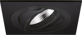 Torino - Inbouwspot Zwart Vierkant - Kantelbaar - 1 Lichtpunt - 93x93mm