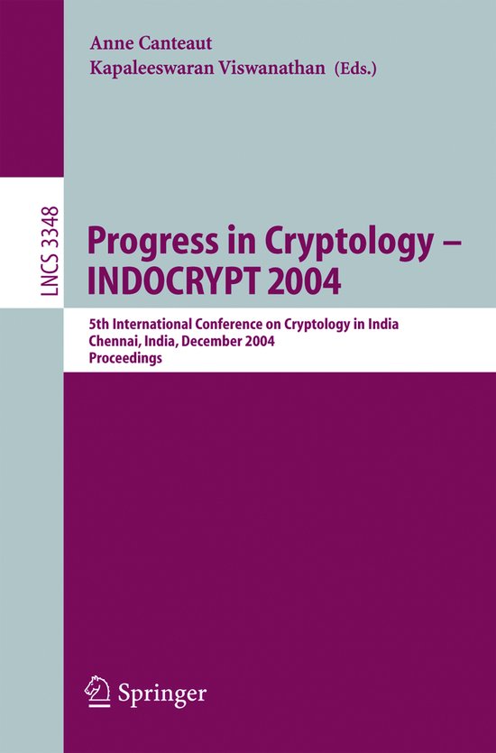 Progress in Cryptology - INDOCRYPT 2004 - cover