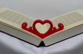 READSY – Leesring – Hartjesring – Diameter 2,5 cm – Medium – Rood – Paginahouder – Boekgadget – Bladzijde opener – Bladwijzer – Bookmark – Boekenlegger – Duimlegger – Lezen – Cadeau - Liefde