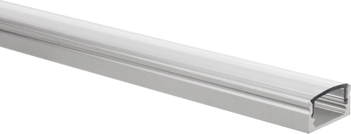 LED strip profiel Potenza aluminium laag 1m incl. transparante afdekkap
