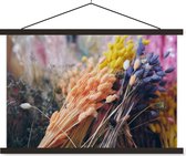 Porte-affiche avec affiche - Affiche scolaire - Fleurs séchées - Couleurs - Nature morte - 120x80 cm - Lattes noires