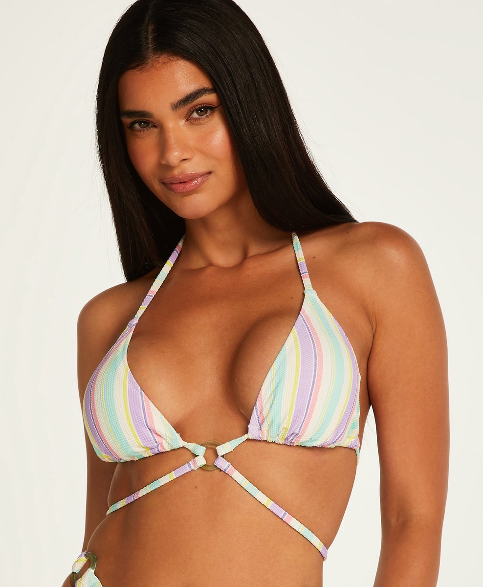 Hunkemöller Dames Badmode Triangel bikinitop Tahiti - Wit
