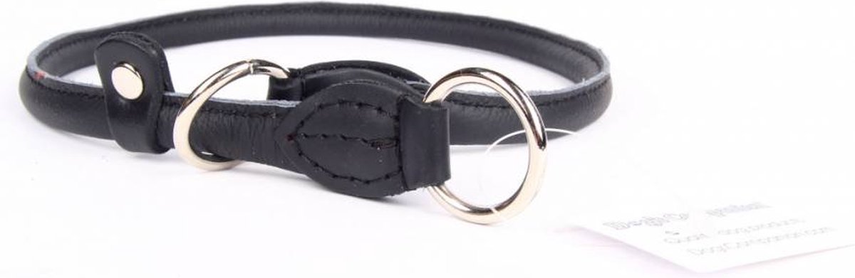 Bol.com Dog's Companion Leren Sliphalsband - Lengte: 75 cm x 12 mm - Zwart aanbieding