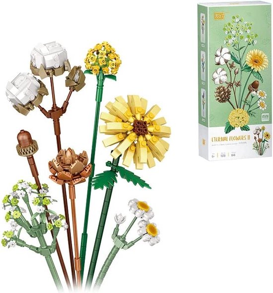 ZAAK. Eternal Flowers 1670 bouwstenen bloemenboeket niet compitabel
