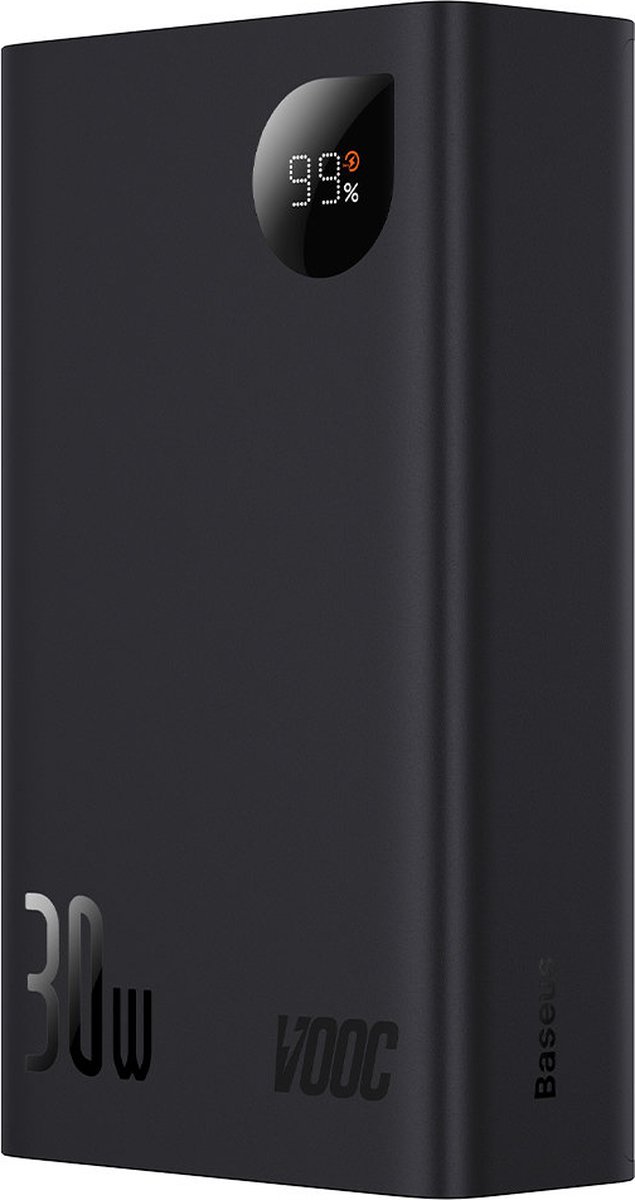 Baseus Powerbank 20000mAh 2xUSB + Type C - PD QC 3.0 30W met USB naar Type C (PPAD050101) zwart