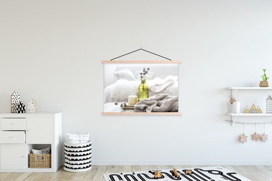 Porte-affiche avec affiche - Affiche scolaire - Décoration - Pull - Nature morte - 120x80 cm - lattes vierges
