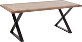 J-Line Tafel Zigzag Hout/Metaal Naturel/Zwart