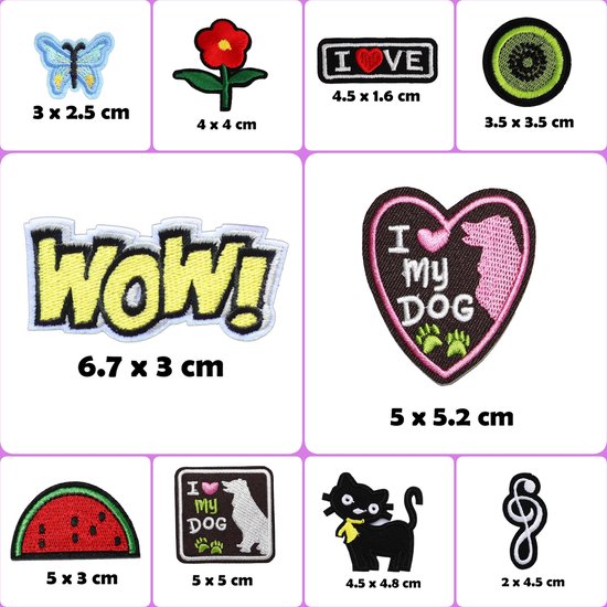 Rainbecom - Emblème de repassage 60 pièces - Patchs