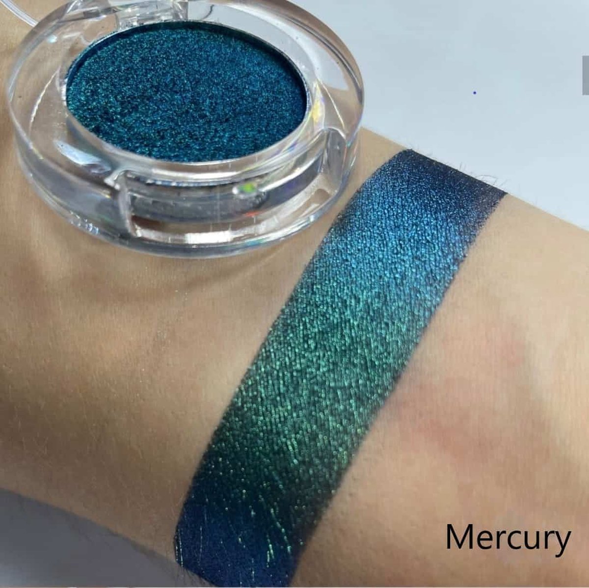 Duochrome oogschadow - GROEN/BLAUW - Mercury - Voor groene blauwe ogen - Veganistisch & Dierproefvrij - STARNIGHT Cosmetics