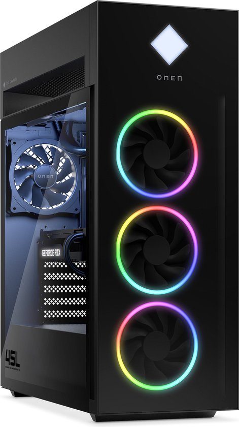 HP OMEN by HP 45L GT22-0604nd i9-12900K Tower RTX 3080 10GB – 32 GB DDR4-SDRAM 2000 GB SSD Windows 11 Home PC Zwart
