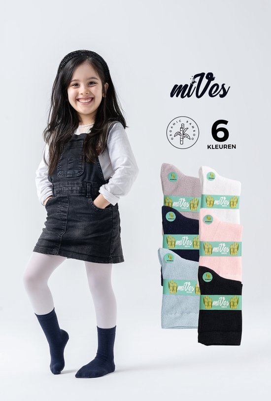 Mives Bamboe BABY Enfants Chaussettes--9-10 ANS --Taille 23-26 -- % 84 bambou - 6 couleurs - 6 paires