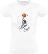 Astronaut Basketbal Dames T-shirt - ruimtevaart - planeet - sport - maan - ruimte - space