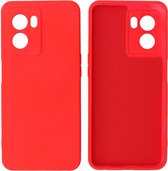 Hoesje Geschikt voor OPPO A77 5G - Fashion Telefoonhoesje Backcover - Siliconen Hoesje - Rood
