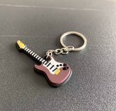 Porte-clés Guitare - Instrument de musique - Cadeau - Modèle de guitare électrique