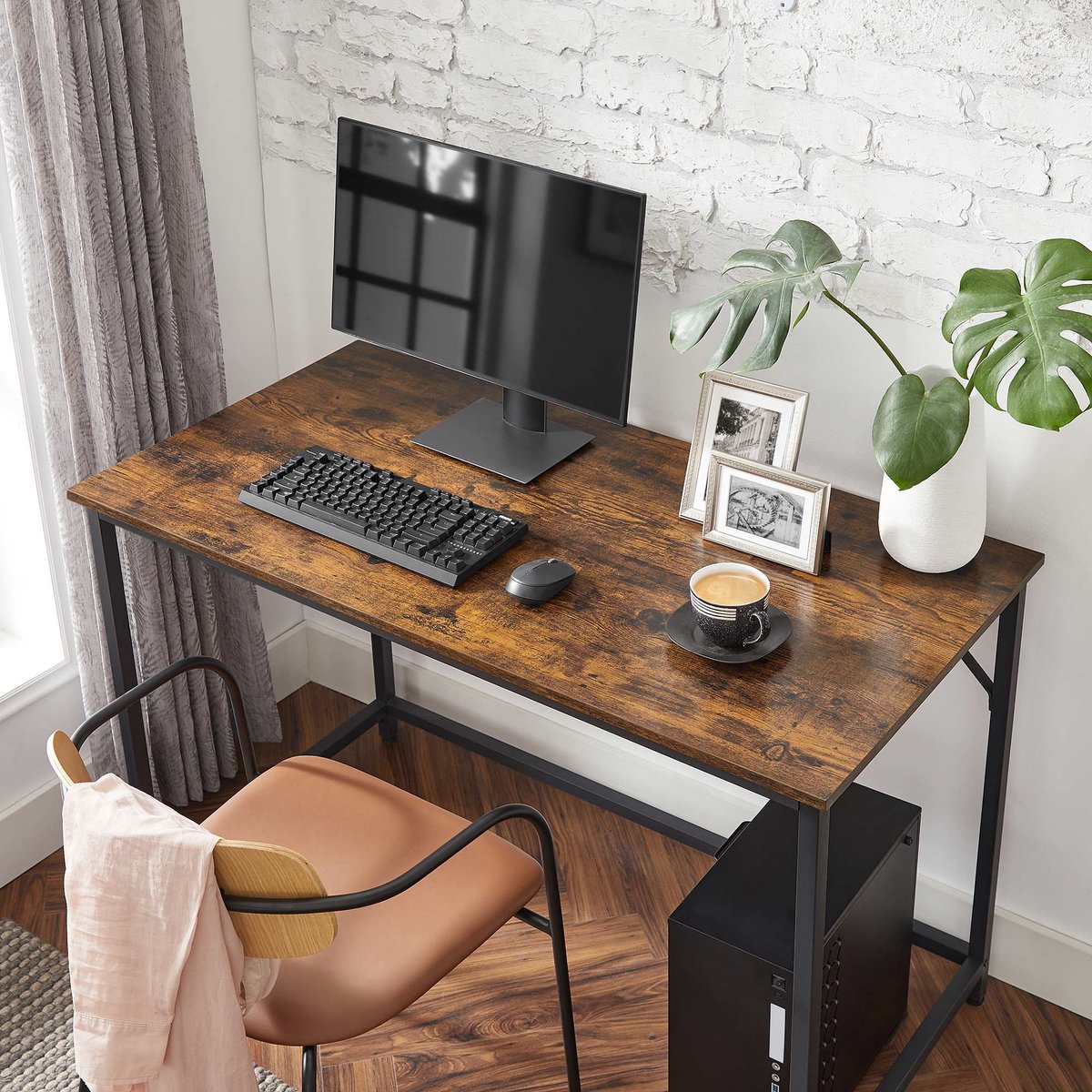 vidaXL Gamingbureau met K-vormige poten 90x60x75 cm zwart, speeltafel, kantoorbureau, bureau, speeltafels, kantoorbureaus, bureaus, tafel, tafels