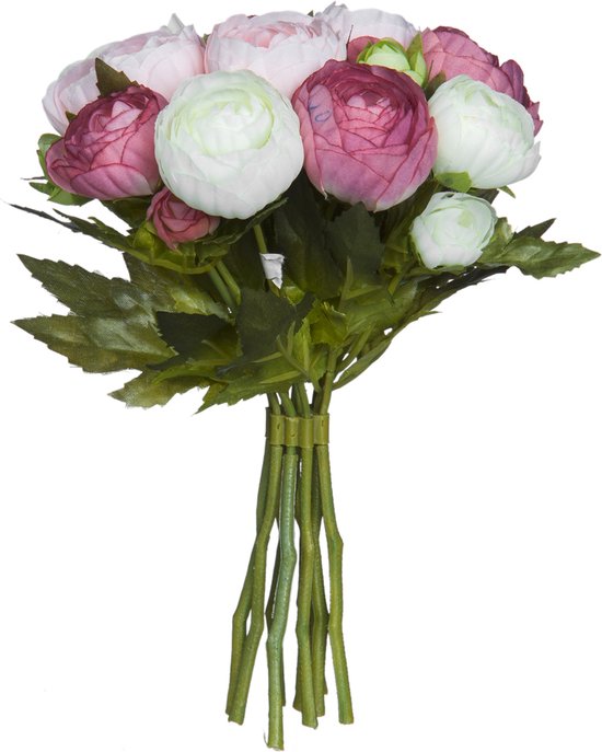 Mica Decorations renoncules taille du bouquet en cm : 22 rose
