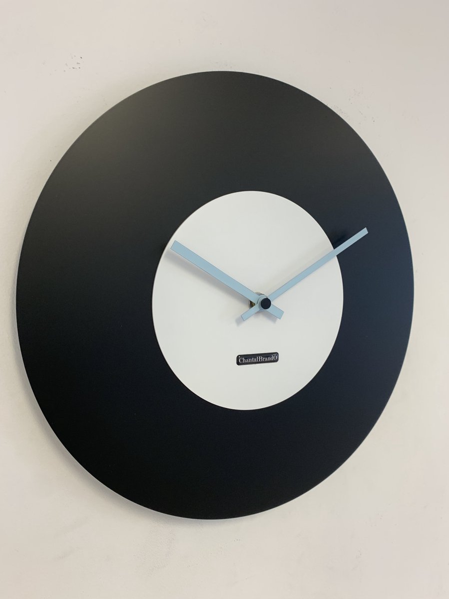 Wandklok ChantalBrandO MISTRAL BLACK & WHITE -- MODERN DESIGN --