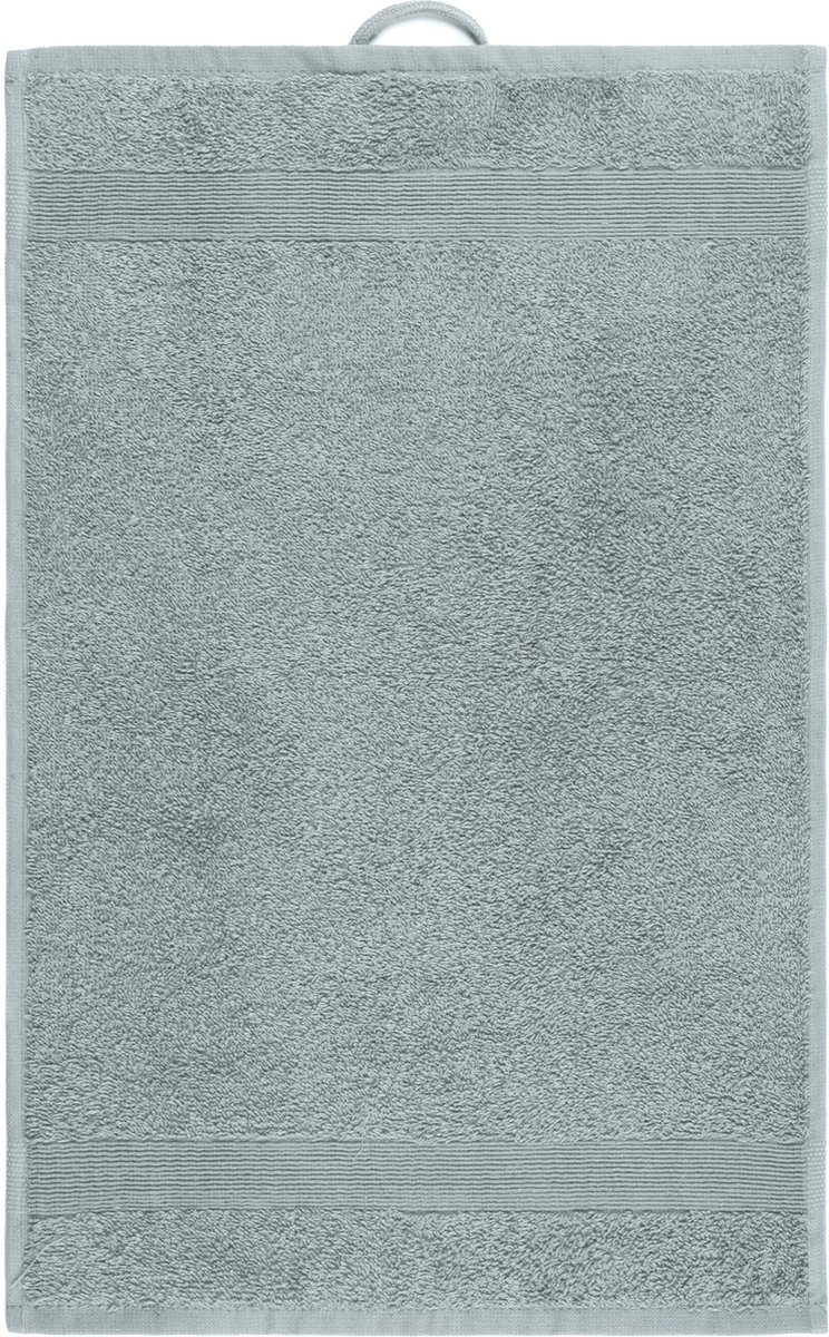 Aude by Mistral Home - Set van 2 gastendoekjes - 100% katoen - 2x 30x50 cm - Lichtgrijs