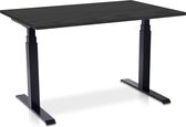 Bol.com Zit-sta bureau elektrisch verstelbaar - MRC PRO NEN-EN 527 | 140 x 80 cm | frame zwart - blad zwart eiken | memory funct... aanbieding