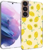 Samsung Galaxy S22 Hoesje Siliconen - iMoshion Design hoesje - Geel / Lemons