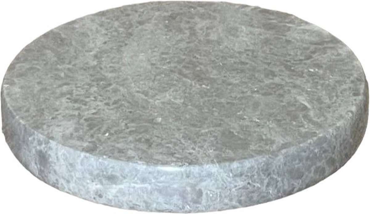 Zilver Marmer Rond Seveerplank - Nattursteen Tray - Bord R15 cm - Dessertbord - Dienblad