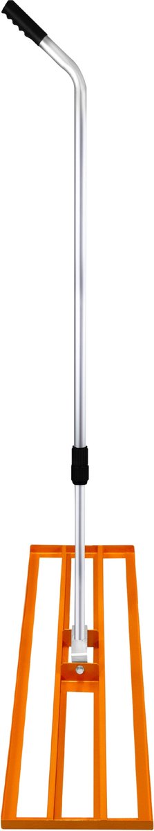 Gazon nivellering hark met gladde egale, zware 17 x 10 gazon nivellering hark met 6FT verstelbare handgreep voor tuin tuin gazon nivellering, bodem zand verspreiden vuil top dressing, klein gazon