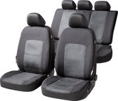 Premium Autostoelbekleding Ellington met Zipper ZIPP-IT, Autostoelhoes set, 2 stoelbeschermer voor voorstoel, 1 stoelbeschermer voor achterbank zwart/grijs 11865