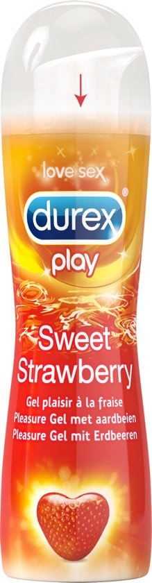 Durex Glijmiddel - Play Sweet Strawberry - Aardbei - Waterbasis Glijmiddel - 50 ml