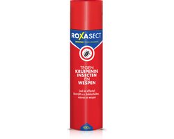 Foto: Roxasect spray tegen kruipende insecten en wespen insectenspray ongediertebestrijding insecten spray 400 ml