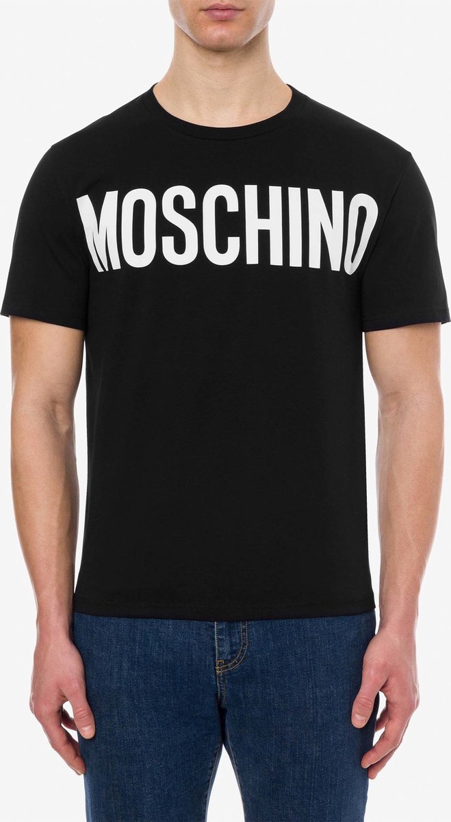 Moschino Heren Logo T-Shirt Zwart maat S