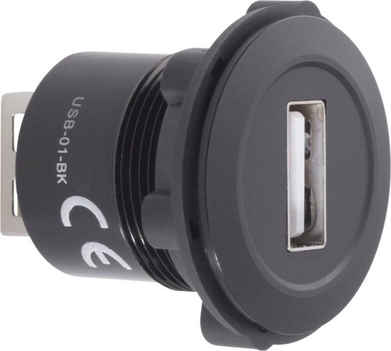TRU COMPONENTS USB-01-BK USB-inbouwbus 2.0 USB-bus type A naar USB-bus ...