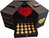 Flowerbox Met Zeep Rozen en Tekst - Zeep Rozen - Kunstbloemen - Voor De Allerliefste Moeder - Giftbox - Moederdag - Cadeau voor Mama