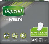 4x Depend for Men Shields 24 stuks
