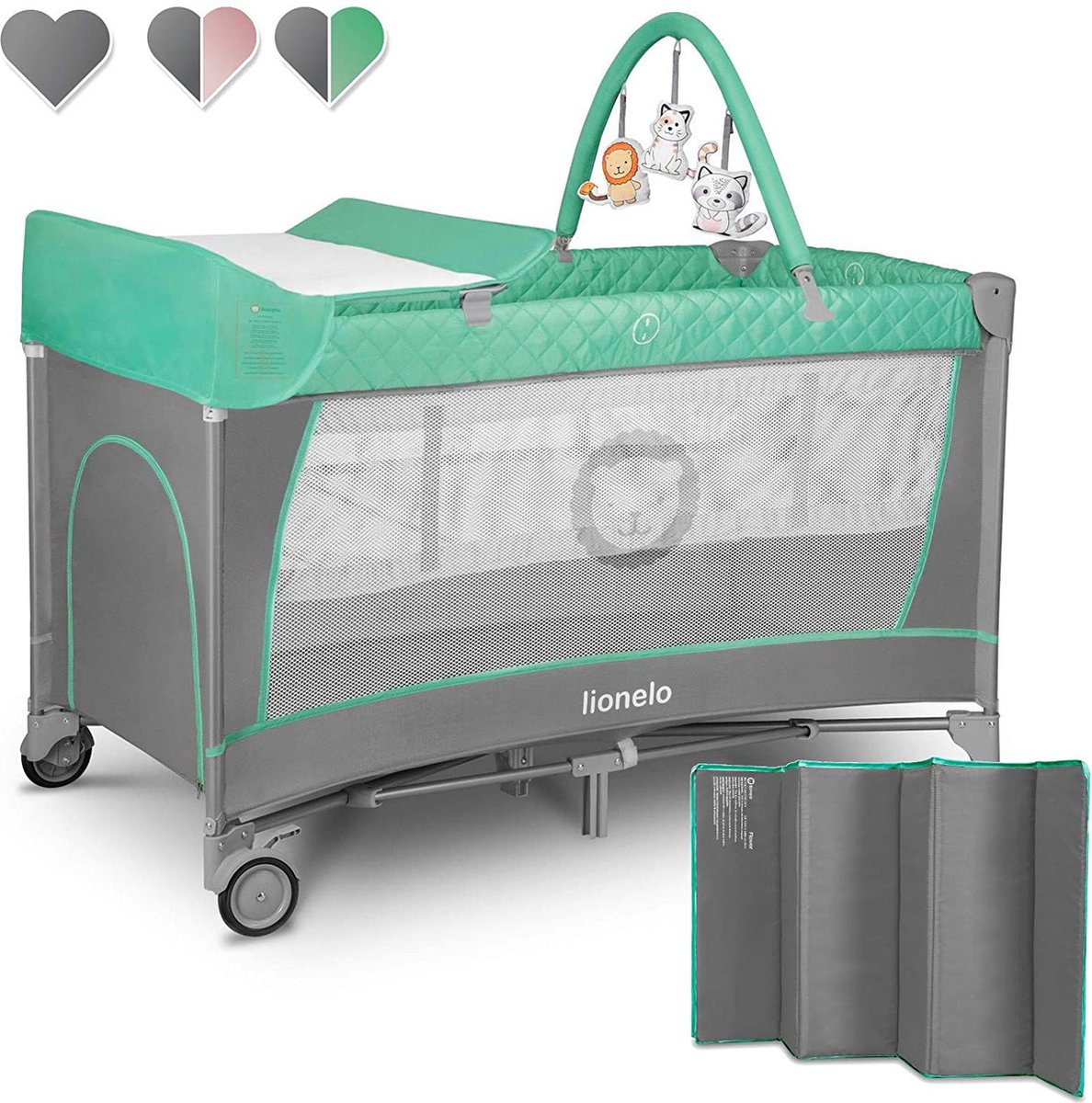 Lionelo Flower - Reisbed - LockGuard - draagtas - 2in1