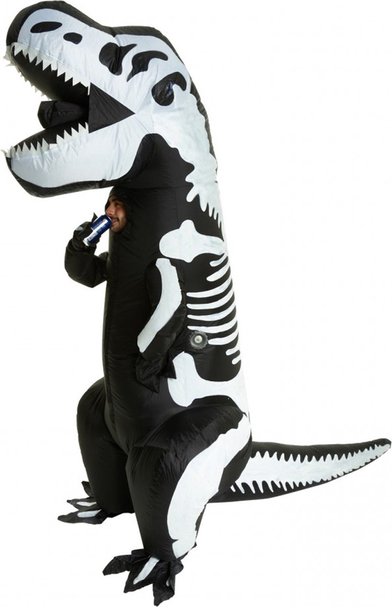 WeYingLe T-Rex Opblaasbaar kostuum, Halloween dino-kostuum voor kinderen voor cosplay party, Halloween, opblaasbaar dinosauruskostuum voor kinderen en