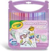 Crayola - Pastel - Stylo - Coffret Valise Marqueurs Lavables SuperTips