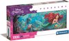 Clementoni - Puzzel 1000 Stukjes Panorama Disney The Little Mermaid, Puzzel Voor Volwassenen en Kinderen, 14-99 jaar, 39658